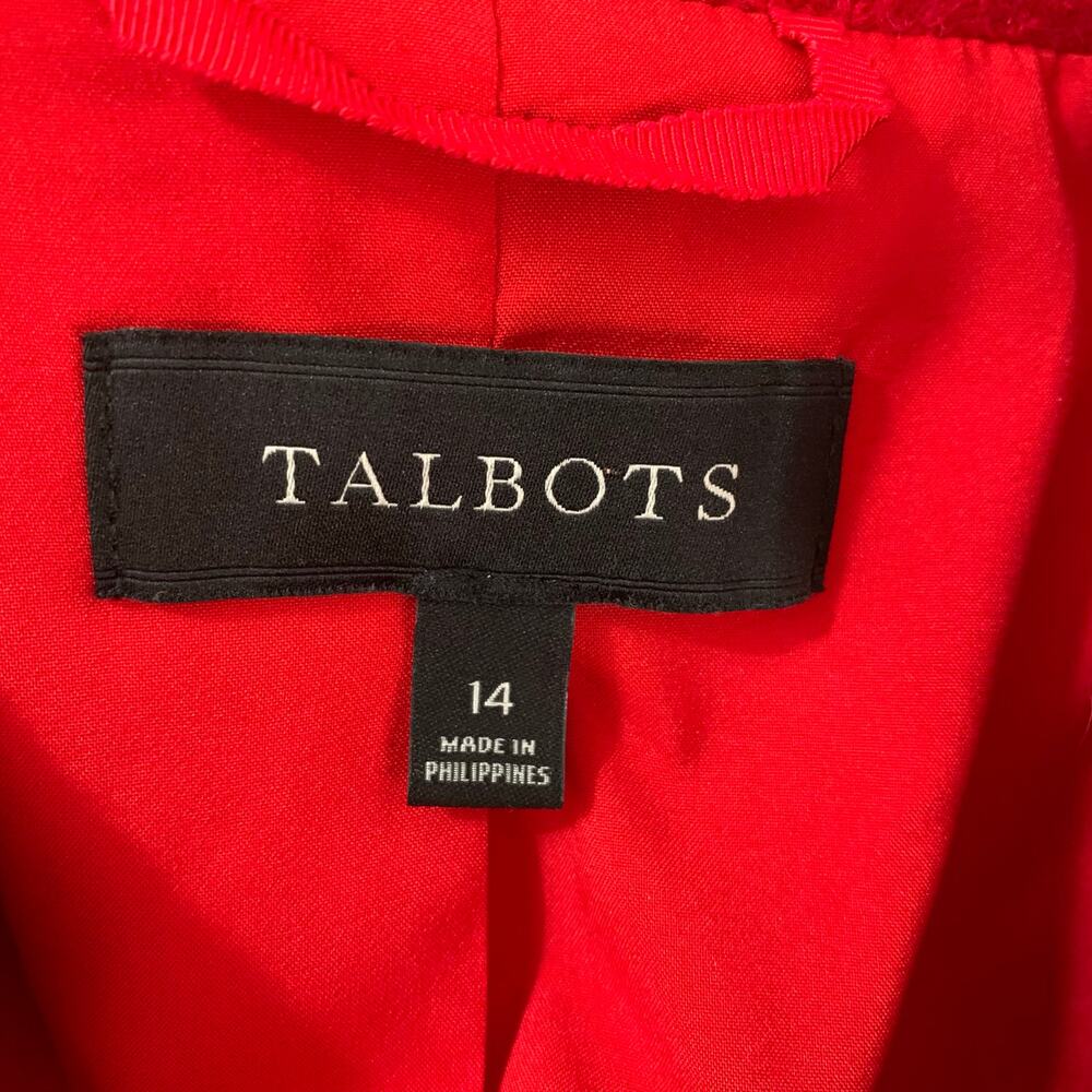 Talbots Red Textured Two-Button Blazer - Picture 10 of 11